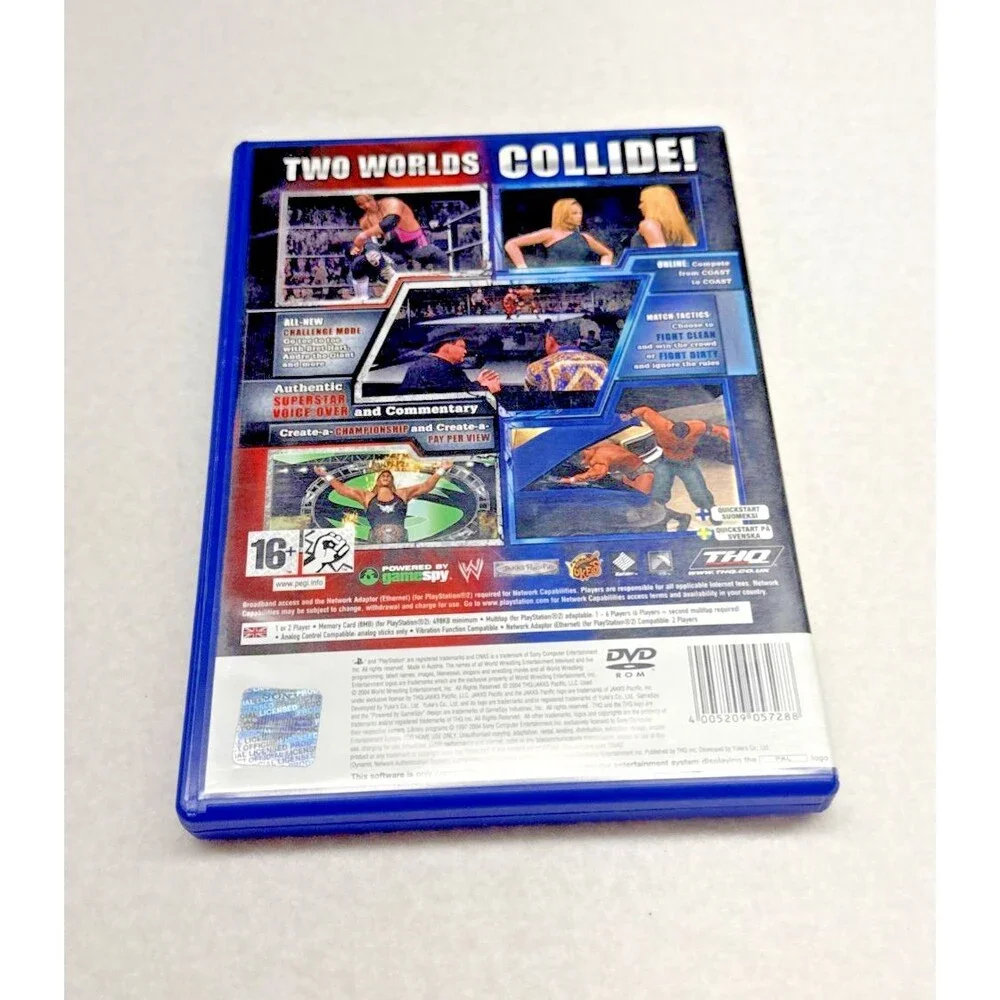 WWE SmackDown vs Raw PS2 PAL Complete CIB Manual THQ PlayStation 2 Game